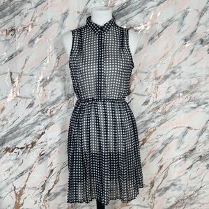 American Rag Sleeveless Gingham Sheer Button-Front Dress – Size S